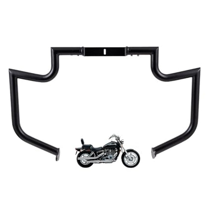 Gamyipp 1.5" Crash Bar Engine Guard Highway Freeway Bar for Honda VT1100 Shadow Spirit Sabre 2000-2007(Black)