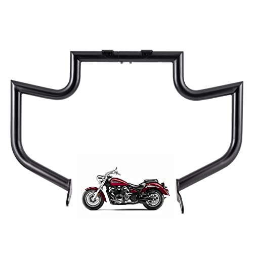 Gamyipp 1.5" Crash Bar Engine Guard Highway Freeway Bar for Yamaha XVS Vstar V-Star 1300 Deluxe Tourer (Black)