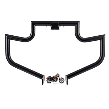 Gamyipp 1.5" Crash Bar Engine Guard Highway Freeway Bar for Harley Sportster XL XLH 883 1100 1200 Custom Deluxe Hugger Sport (Black)