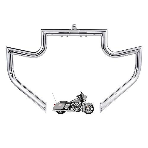 Gamyipp 1.5" Crash Bar Engine Guard Highway Freeway Bar for Harley Davidson Touring Road Glide Road King Street Glide Electra Glide CVO and Trike Models (Fit for 2009-2023 Touring, Chrome)