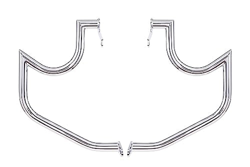 Kinglemc Crash Bar Engine Guard Highway Bar for Suzuki VL800 Intruder Volusia 800 C M 50 Boulevard 2005-2022 (Mustache Silver)