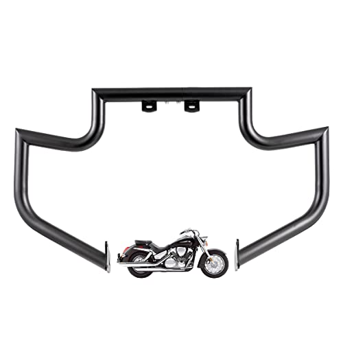 Gamyipp 1.5" Fat Crash Bar Engine Guard Highway Freeway Bar for Honda VT1300 Interstate Sabre Stateline 1300 (Black)