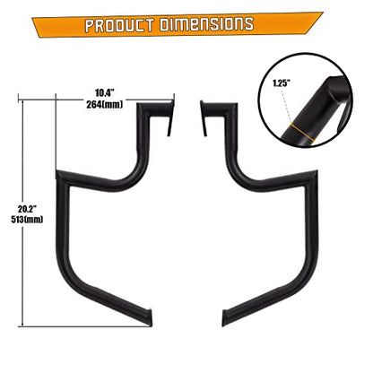 Kinglemc Crash Bar Engine Guard Highway Freeway Bar for VTX 1800 VTX1800N VTX1800R VTX1800S VTX1800 Honda(Black)