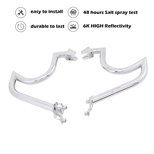 Kinglemc Crash Bar Engine Guard Highway Bar for Harley Davidson XG Models,Street 500 750 XG750 XG500 2015-2020(Mustache Silver)