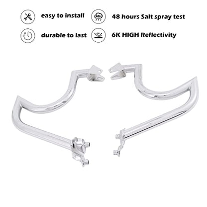 Kinglemc Crash Bar Engine Guard Highway Bar for Harley Davidson XG Models,Street 500 750 XG750 XG500 2015-2020(Mustache Silver)