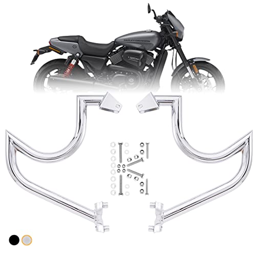 Kinglemc Crash Bar Engine Guard Highway Bar for Harley Davidson XG Models,Street 500 750 XG750 XG500 2015-2020(Mustache Silver)