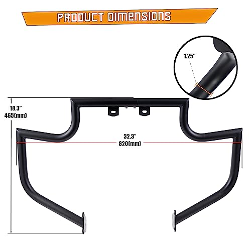 Kinglemc Crash Bar Engine Guard Highway Freeway Bar for Honda VT1300 Interstate Sabre Stateline 1300