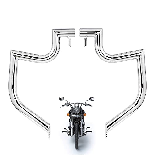 Gamyipp 1.5" Fat Crash Bar Engine Guard Highway Bar for Kawasaki Vulcan 900 VN900 Classic Custom 2006-2019 (Silver)