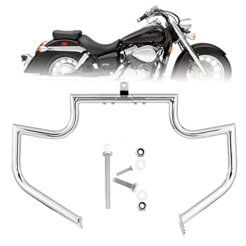 Kinglemc Crash Bar Engine Guard Highway Bar for Honda 750 VT750 VT750C VT400 Shadow Aero Phantom Spirit (Silver)