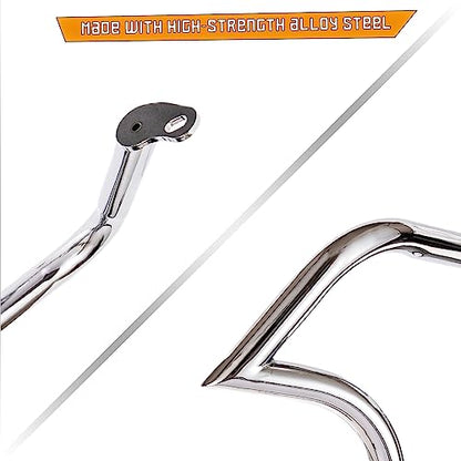 Kinglemc Engine Guard Highway Freeway Crash Bar for Honda VTX 1300 R S C Models 1300R 1300C 1300S (Mustache Silver)