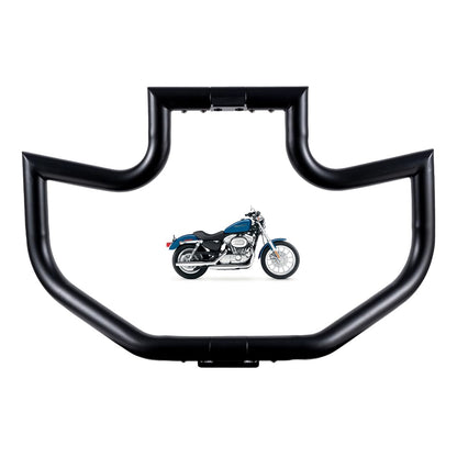 Gamyipp 1.5" Crash Bar Engine Guard Highway Freeway Bar for Harley Davidson Sportster Iron 883 XL883N 2009-22;1200 Custom XL1200C 2004-22;Roadster XL1200R XL883 '04-08; Superlow XL1200T 14-22 (Black)