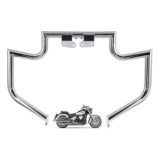 Gamyipp 1.5" Fat Crash Bar Engine Guard Highway Freeway Bar for Yamaha XV 1600 XV 1700 XV1600 XV1700 RoadStar Wild Star Midnight Silverado Warrior (Chrome)