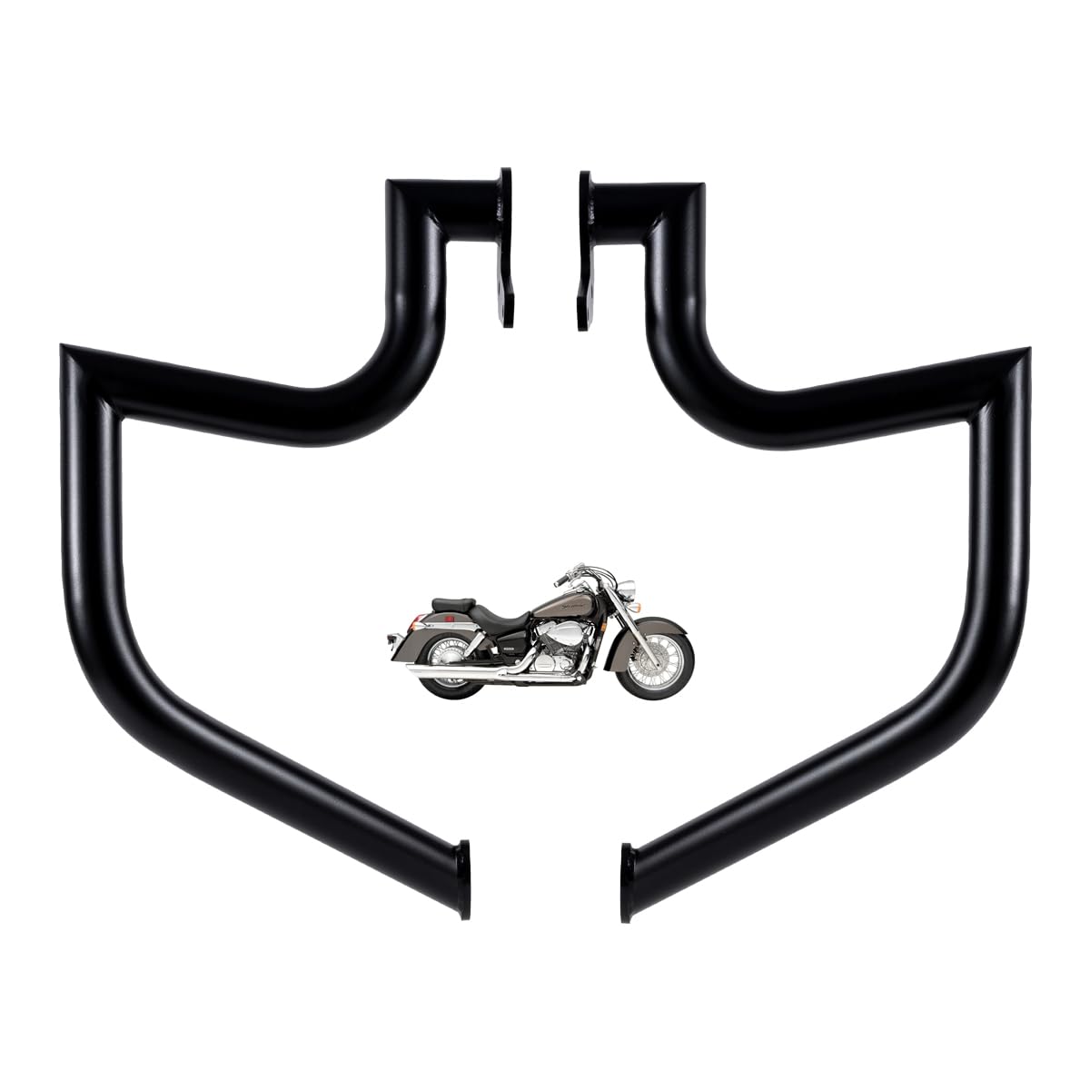 Gamyipp 1.5" Crash Bar Engine Guard Highway Bar for Honda VT750C VT750CSE Shadow Aero; VT750C2B Shadow Phantom; VT750CA Shadow Aero ABS; VT750C2 Shadow Spirit; VT750C2B Phantom (Matte Black)