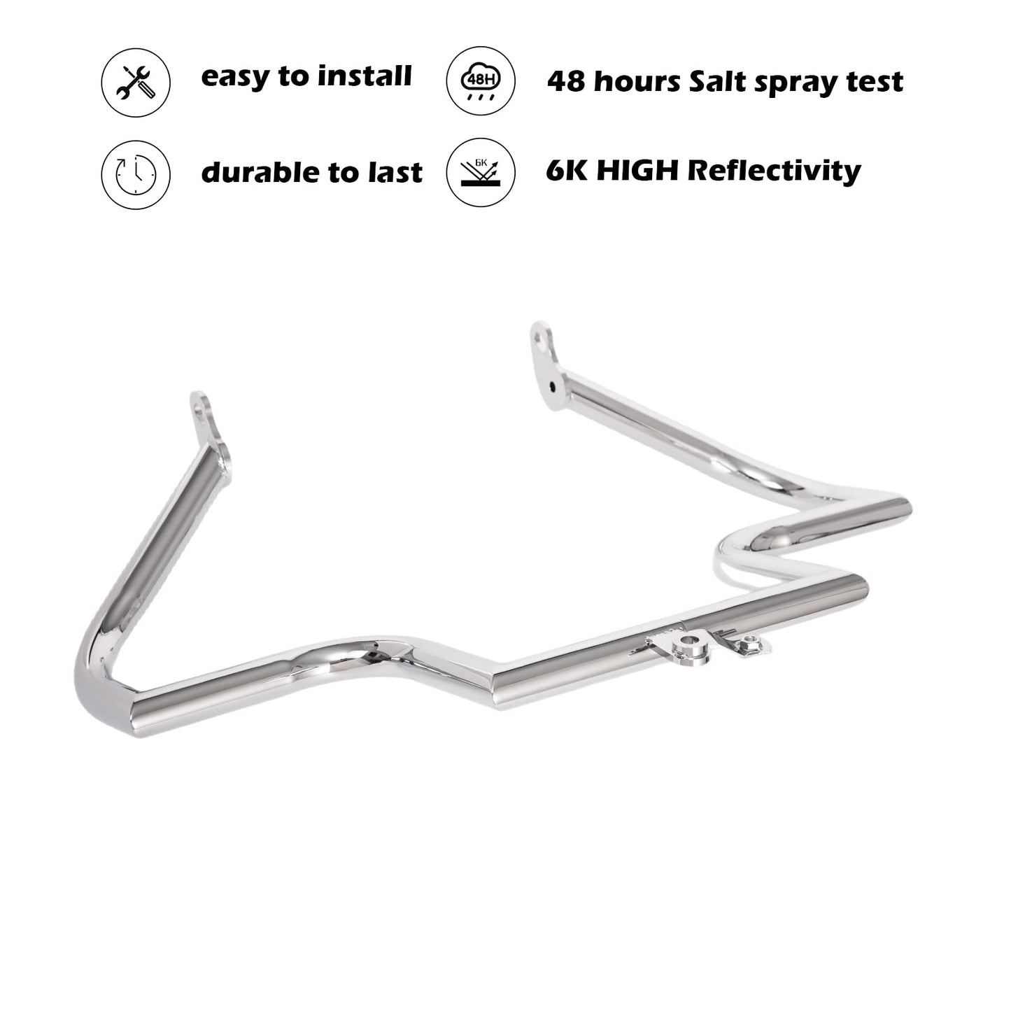 Kinglemc Engine Guard Highway Freeway Crash Bar for Honda VTX 1300 R S C Models 1300R 1300C 1300S (Silver)